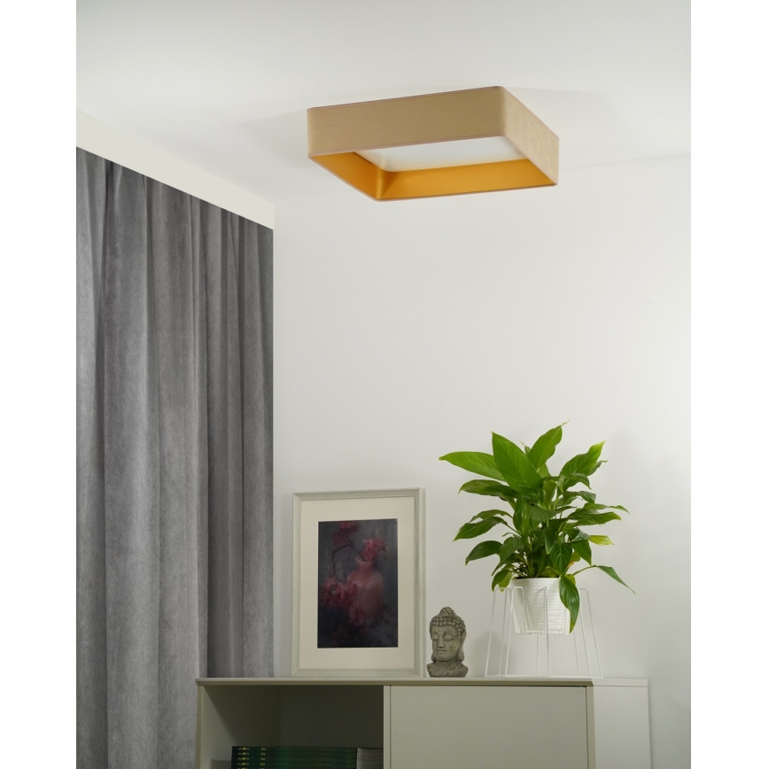 Brilagi - LED-kattovalaisin VELVET SQUARE LED/24W/230V beige