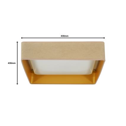 Brilagi - LED-kattovalaisin VELVET SQUARE LED/24W/230V beige