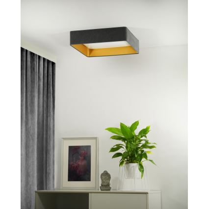 Brilagi - LED-kattovalaisin VELVET SQUARE LED/24W/230V harmaa