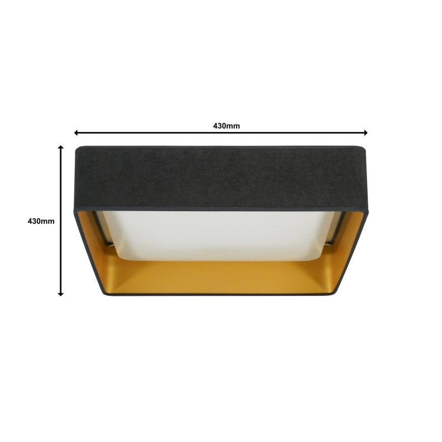 Brilagi - LED-kattovalaisin VELVET SQUARE LED/24W/230V harmaa