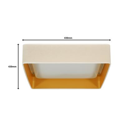 Brilagi - LED-kattovalaisin VELVET SQUARE LED/24W/230V kerma