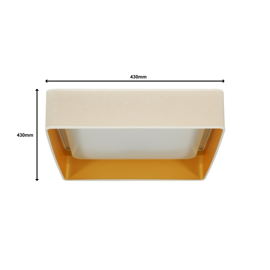 Brilagi - LED-kattovalaisin VELVET SQUARE LED/24W/230V kerma