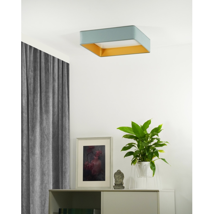 Brilagi - LED-kattovalaisin VELVET SQUARE LED/24W/230V minttu