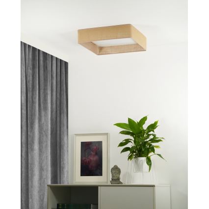 Brilagi - LED-kattovalaisin VELVET SQUARE LED/24W/230V ruskea