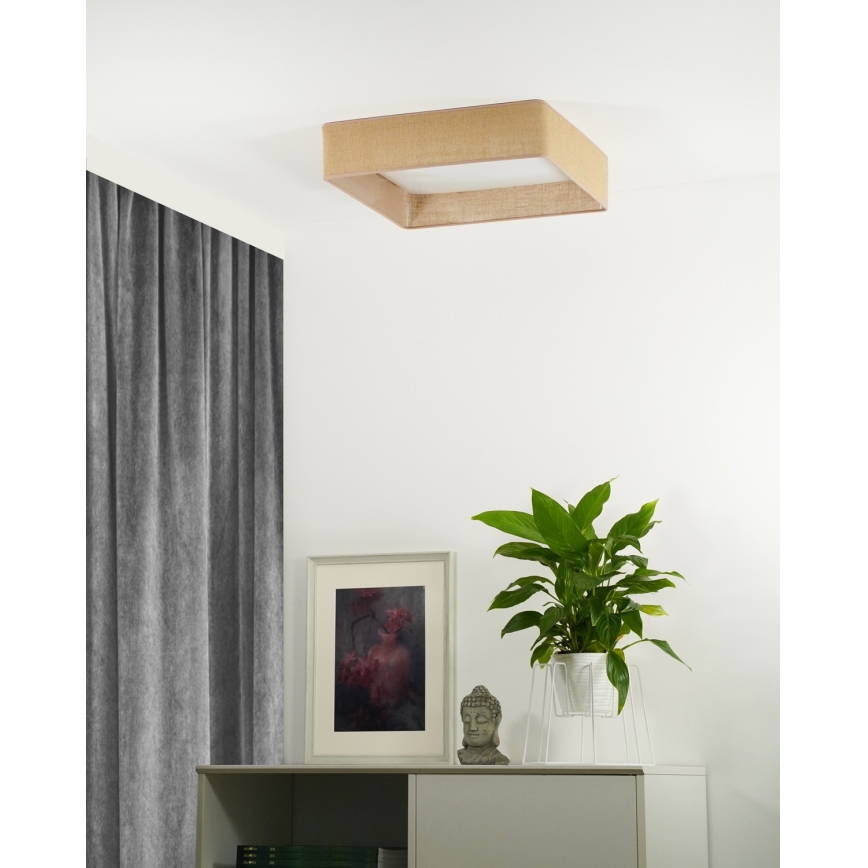 Brilagi - LED-kattovalaisin VELVET SQUARE LED/24W/230V ruskea
