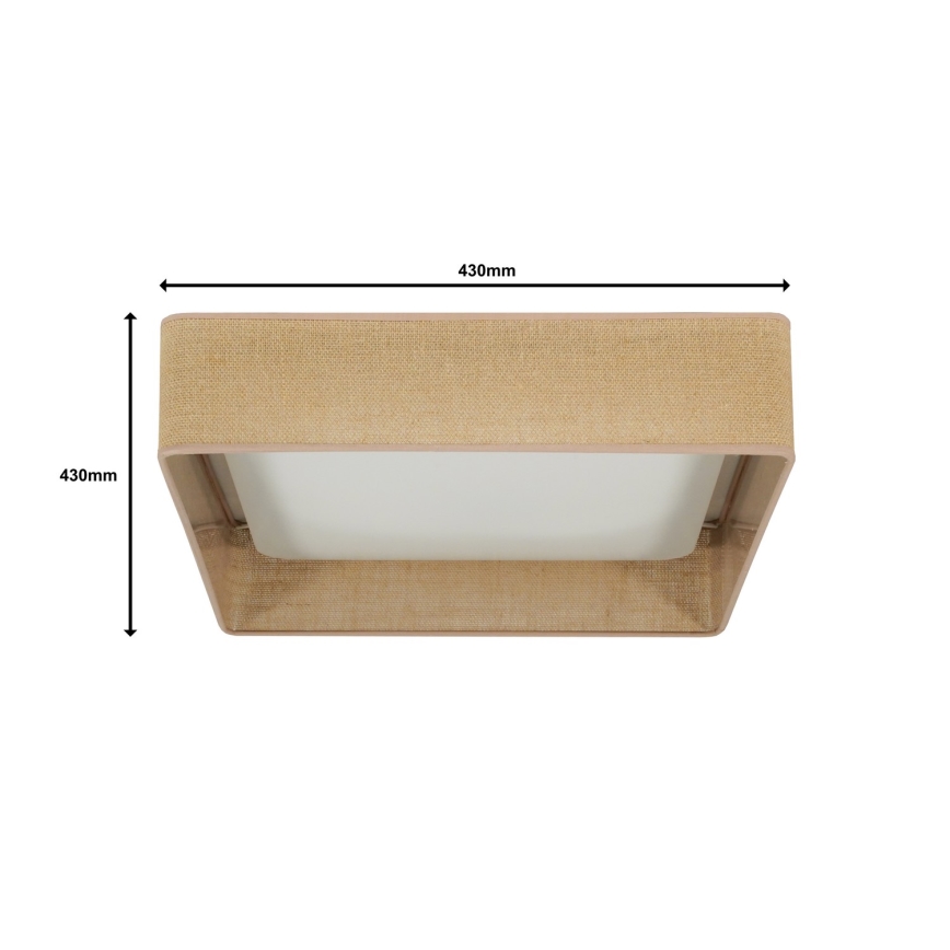 Brilagi - LED-kattovalaisin VELVET SQUARE LED/24W/230V ruskea