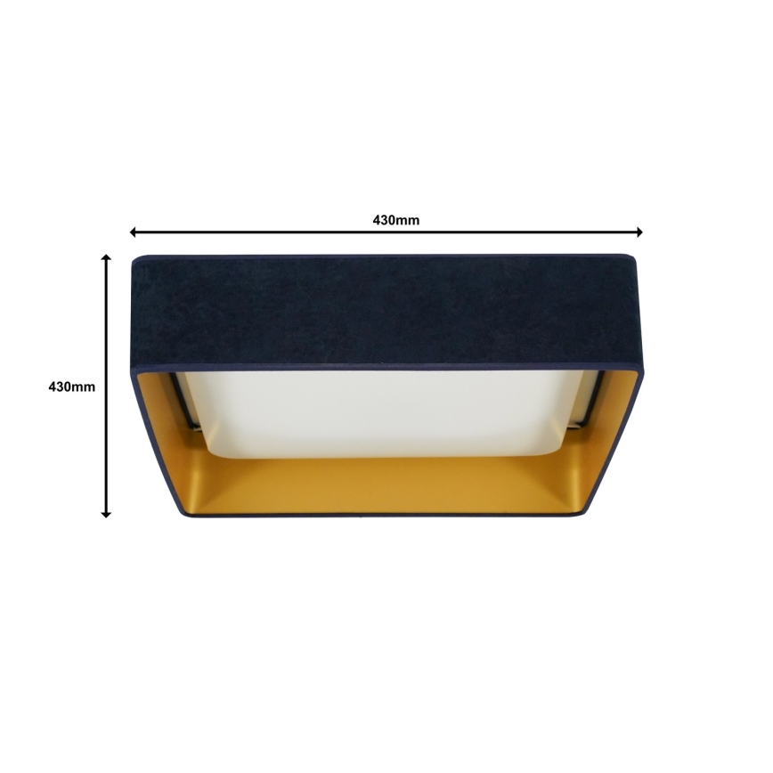 Brilagi - LED-kattovalaisin VELVET SQUARE LED/24W/230V tummansininen