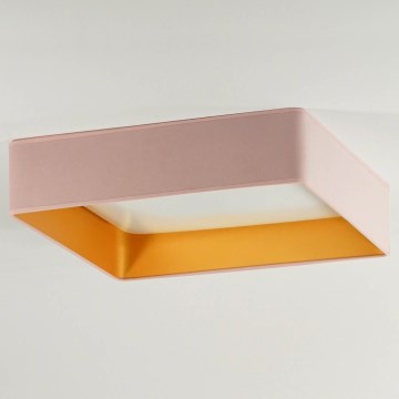 Brilagi - LED-kattovalaisin VELVET SQUARE LED/24W/230V vaaleanpunainen