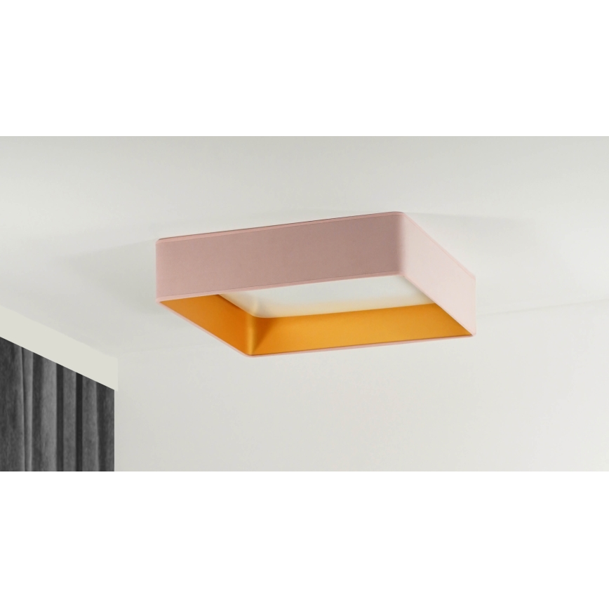 Brilagi - LED-kattovalaisin VELVET SQUARE LED/24W/230V vaaleanpunainen