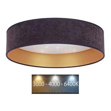 Brilagi - LED Kattovalaisin VELVET STAR LED/24W/230V d. 40 cm 3000K/4000K/6400K harmaa/kulta