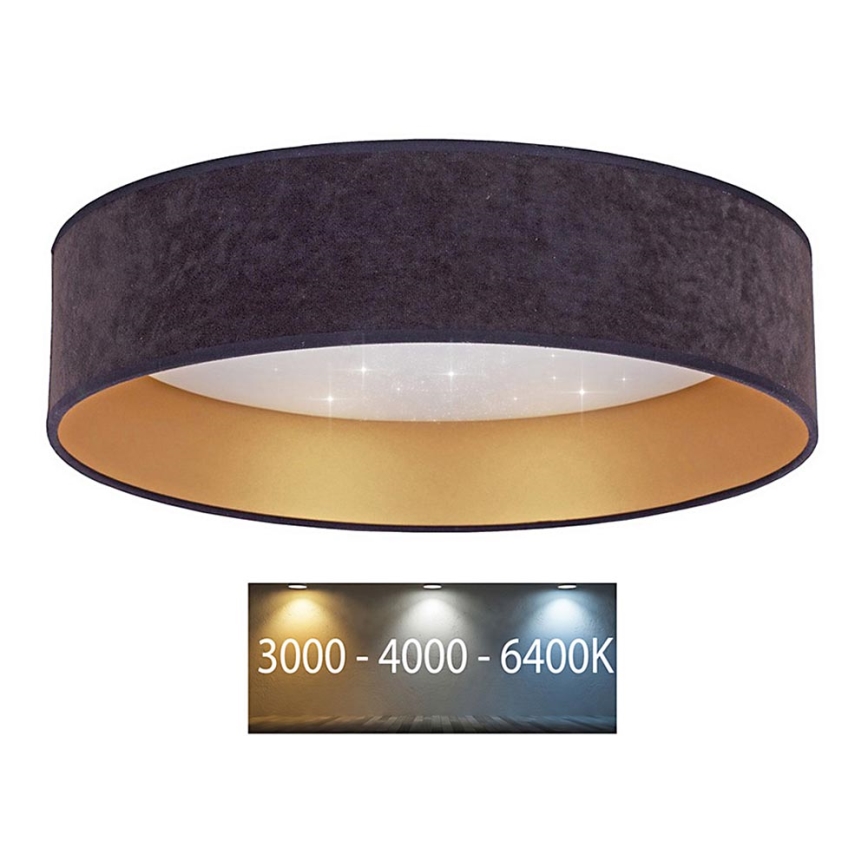 Brilagi - LED Kattovalaisin VELVET STAR LED/24W/230V d. 40 cm 3000K/4000K/6400K harmaa/kulta