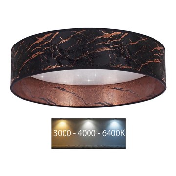 Brilagi - LED Kattovalaisin VELVET STAR LED/24W/230V d. 40 cm 3000K/4000K/6400K musta/kupari