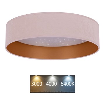 Brilagi - LED Kattovalaisin VELVET STAR LED/24W/230V d. 40 cm 3000K/4000K/6400K pinkki/kulta