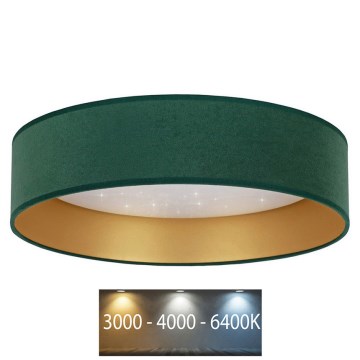 Brilagi - LED Kattovalaisin VELVET STAR LED/24W/230V d. 40 cm 3000K/4000K/6400K vihreä/kulta