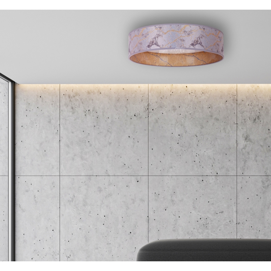 Brilagi - LED Kattovalaisin VELVET STAR LED/24W/230V d. 40 cm 3000K/4000K/6400K harmaa/kulta