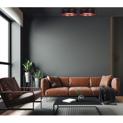Brilagi - LED Kattovalaisin VELVET STAR LED/24W/230V d. 40 cm 3000K/4000K/6400K musta/kupari