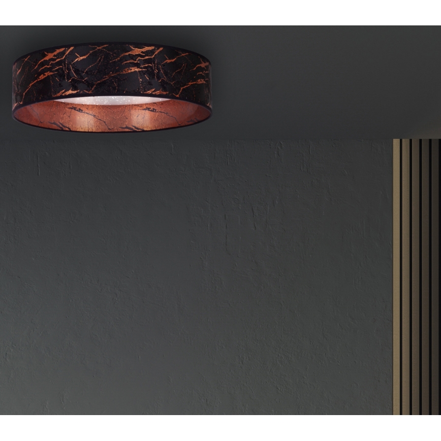 Brilagi - LED Kattovalaisin VELVET STAR LED/24W/230V d. 40 cm 3000K/4000K/6400K musta/kupari