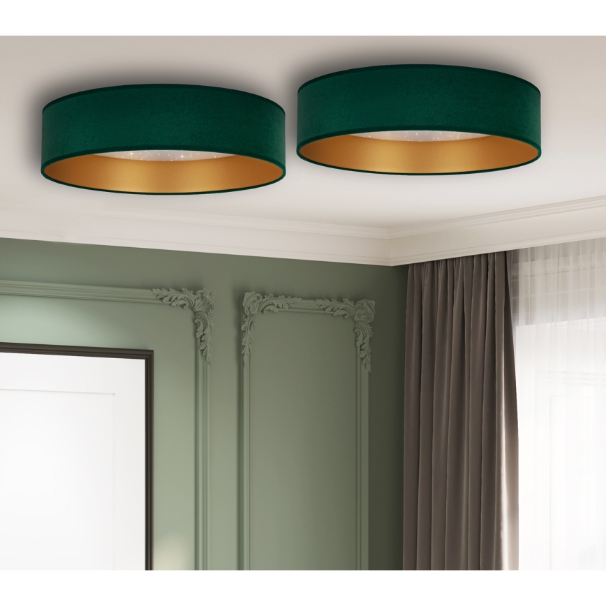 Brilagi - LED Kattovalaisin VELVET STAR LED/24W/230V d. 40 cm 3000K/4000K/6400K vihreä/kulta