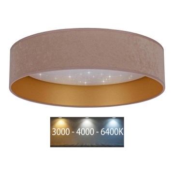 Brilagi - LED Kattovalaisin VELVET STAR LED/36W/230V d. 55 cm 3000K/4000K/6400K beige/kulta