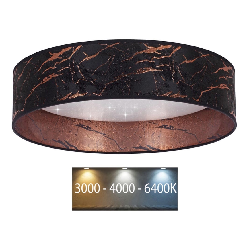 Brilagi - LED Kattovalaisin VELVET STAR LED/36W/230V d. 55 cm 3000K/4000K/6400K musta/kupari