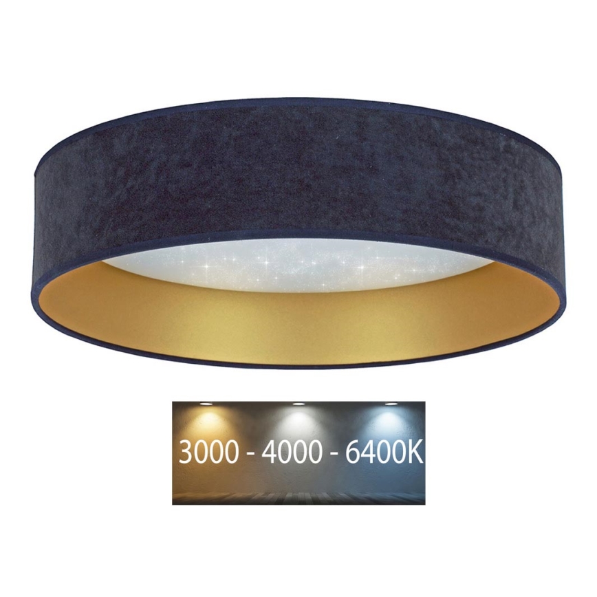 Brilagi - LED Kattovalaisin VELVET STAR LED/36W/230V d. 55 cm 3000K/4000K/6400K sininen/kulta