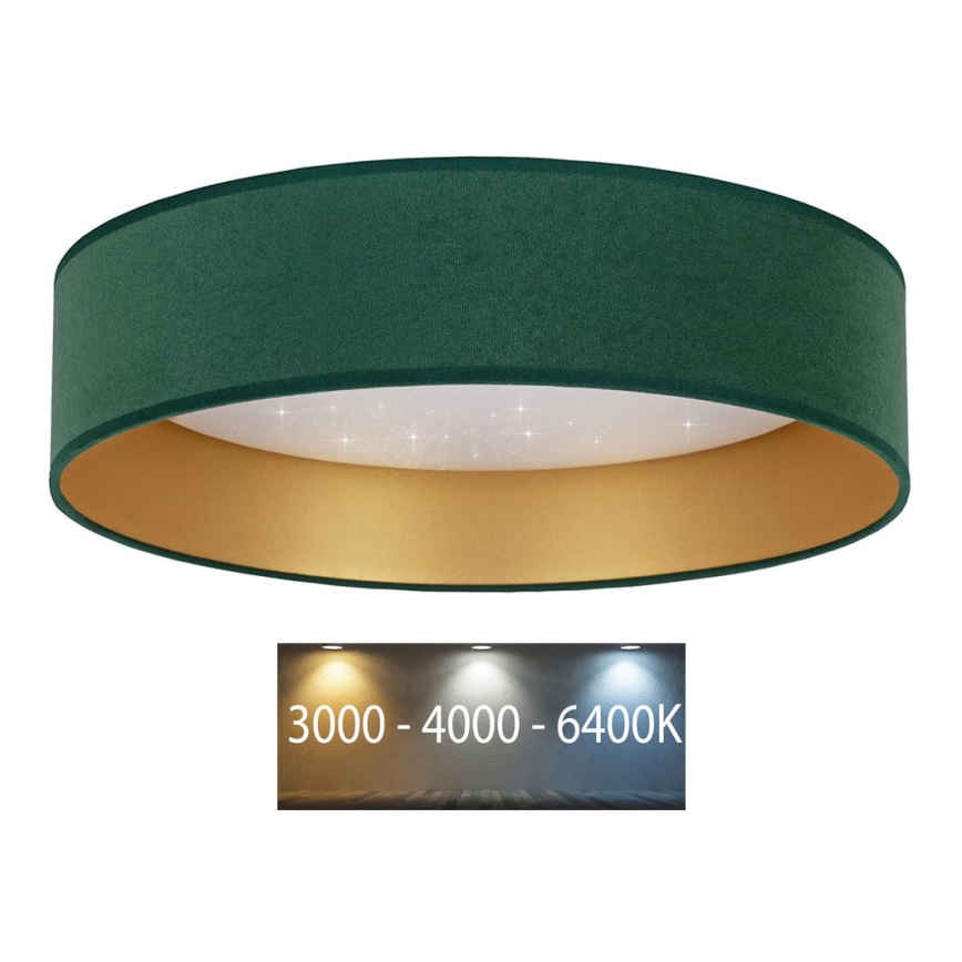 Brilagi - LED Kattovalaisin VELVET STAR LED/36W/230V d. 55 cm 3000K/4000K/6400K vihreä/kulta