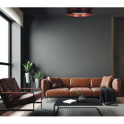 Brilagi - LED Kattovalaisin VELVET STAR LED/36W/230V d. 55 cm 3000K/4000K/6400K musta/kupari