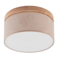 Brilagi - LED Kattovalo BELLADONNA 1xE27/15W/230V beige/tammi