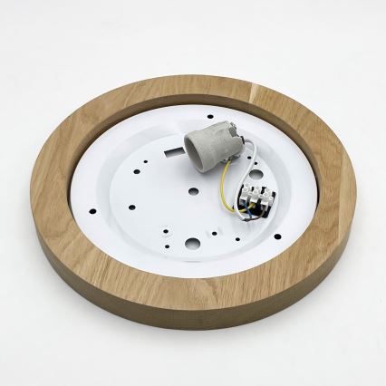 Brilagi - LED Kattovalo BELLADONNA 1xE27/15W/230V halkaisija 30 cm kerma/tammi