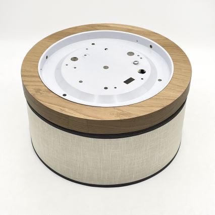 Brilagi - LED Kattovalo BELLADONNA 1xE27/15W/230V halkaisija 30 cm kerma/tammi