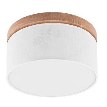Brilagi - LED Kattovalo BELLADONNA 1xE27/15W/230V halkaisija 30 cm valkoinen/tammi