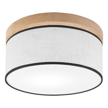 Brilagi - LED Kattovalo BELLADONNA 1xE27/15W/230V halkaisija 30 cm valkoinen/tammi