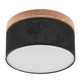 Brilagi - LED Kattovalo BELLADONNA 1xE27/15W/230V musta/tammi
