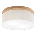 Brilagi - LED Kattovalo BELLADONNA 2xE27/15W/230V halkaisija 40 cm kerma/tammi