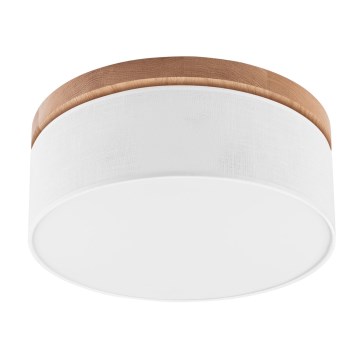 Brilagi - LED Kattovalo BELLADONNA 2xE27/15W/230V halkaisija 40 cm valkoinen/tammi