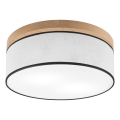 Brilagi - LED Kattovalo BELLADONNA 2xE27/15W/230V halkaisija 40 cm valkoinen/tammi