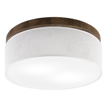 Brilagi - LED Kattovalo BELLADONNA 2xE27/15W/230V halkaisija 40 cm valkoinen/tammi