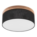 Brilagi - LED Kattovalo BELLADONNA 2xE27/15W/230V musta/tammi