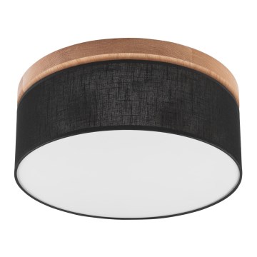 Brilagi - LED Kattovalo BELLADONNA 2xE27/15W/230V musta/tammi