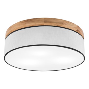 Brilagi - LED Kattovalo BELLADONNA 3xE27/15W/230V halkaisija 50 cm valkoinen/tammi