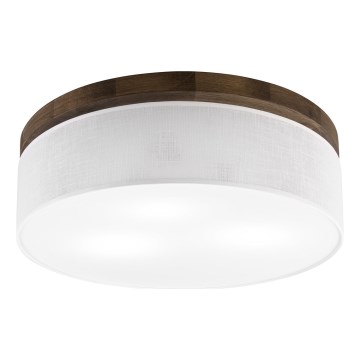 Brilagi - LED Kattovalo BELLADONNA 3xE27/15W/230V halkaisija 50 cm valkoinen/tammi