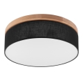 Brilagi - LED Kattovalo BELLADONNA 3xE27/15W/230V musta/tammi