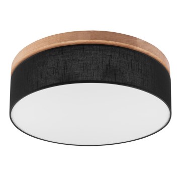 Brilagi - LED Kattovalo BELLADONNA 3xE27/15W/230V musta/tammi