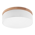 Brilagi - LED Kattovalo BELLADONNA 3xE27/15W/230V valkoinen/tammi
