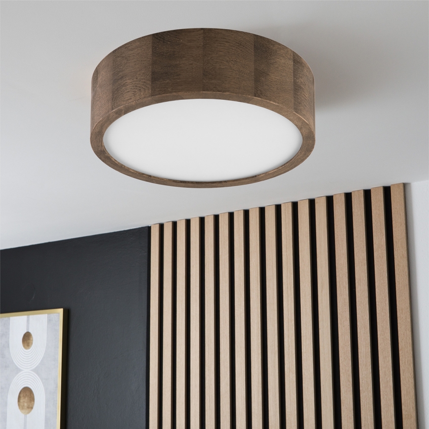 Brilagi - LED Kattovalo CARVALHO 1xE27/60W/230V tammi halkaisija 27 cm