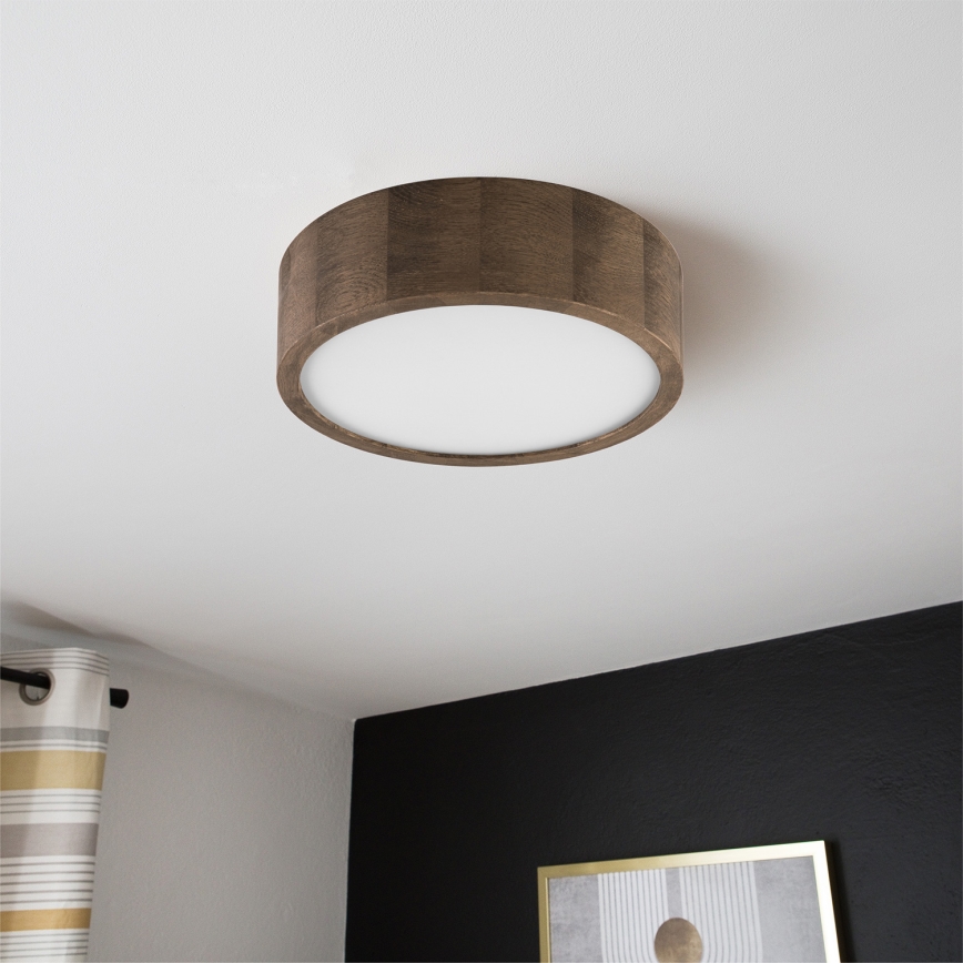 Brilagi - LED Kattovalo CARVALHO 1xE27/60W/230V tammi halkaisija 27 cm