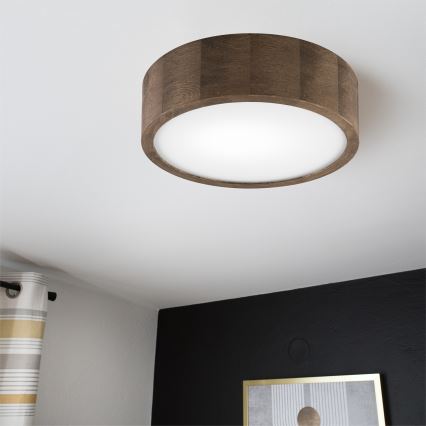 Brilagi - LED Kattovalo CARVALHO 1xE27/60W/230V tammi halkaisija 27 cm