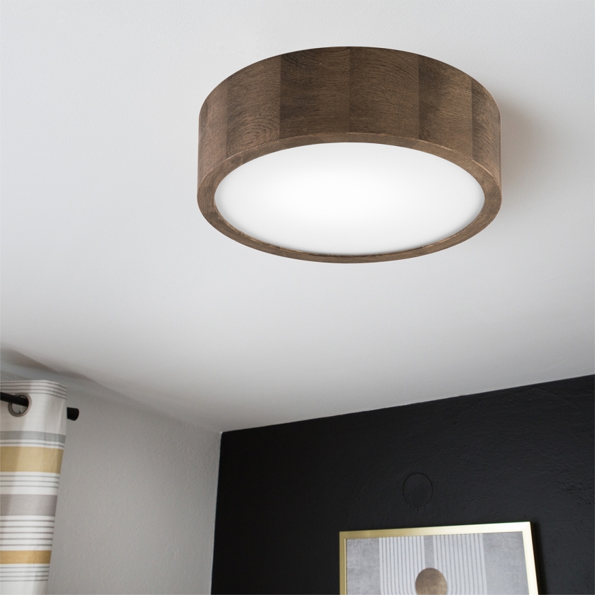 Brilagi - LED Kattovalo CARVALHO 1xE27/60W/230V tammi halkaisija 27 cm