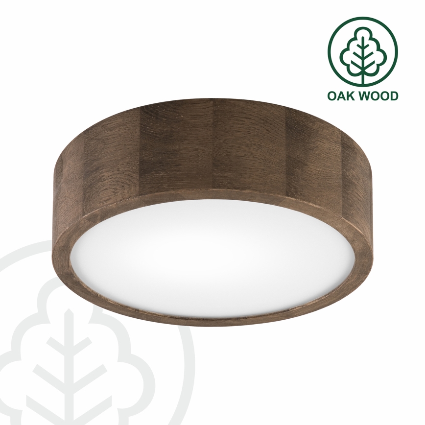 Brilagi - LED Kattovalo CARVALHO 1xE27/60W/230V tammi halkaisija 27 cm