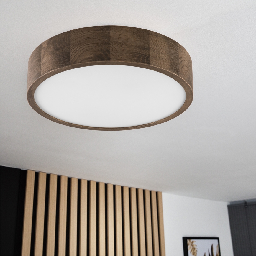Brilagi - LED Kattovalo CARVALHO 2xE27/60W/230V tammi halkaisija 37 cm
